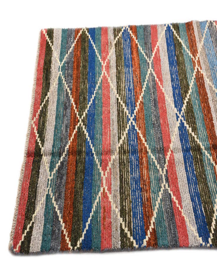Detail image of 4' 1 x 11' 8  Hand Knotted Moroccan Wool Runner Rug
