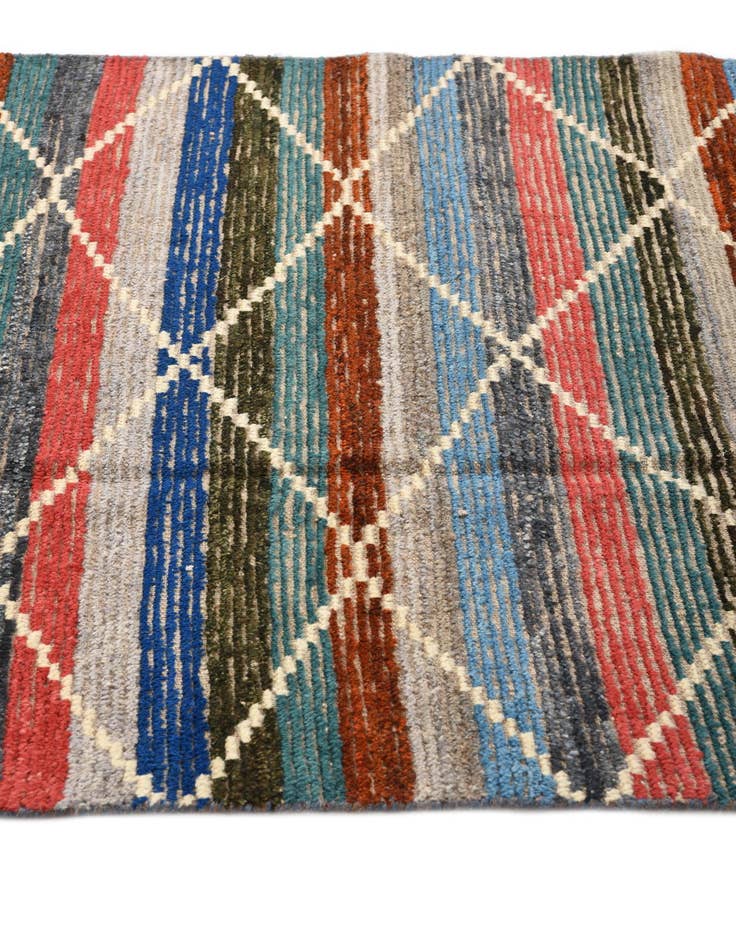 Detail image of 4' 1 x 11' 8  Hand Knotted Moroccan Wool Runner Rug