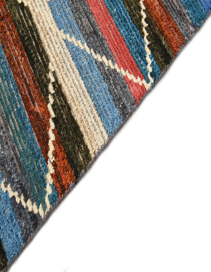 Detail image of 4' 1 x 11' 8  Hand Knotted Moroccan Wool Runner Rug