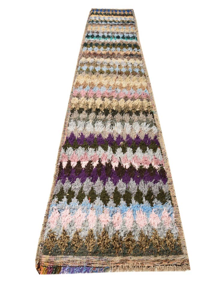 Detail image of 4' 4 x 14' 9  Hand Knotted Moroccan Wool Runner Rug