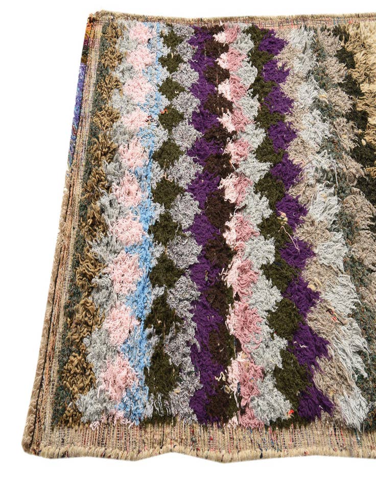 Detail image of 4' 4 x 14' 9  Hand Knotted Moroccan Wool Runner Rug