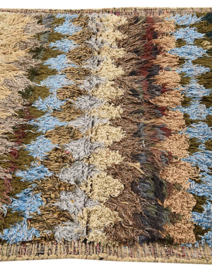 Detail image of 4' 4 x 14' 9  Hand Knotted Moroccan Wool Runner Rug