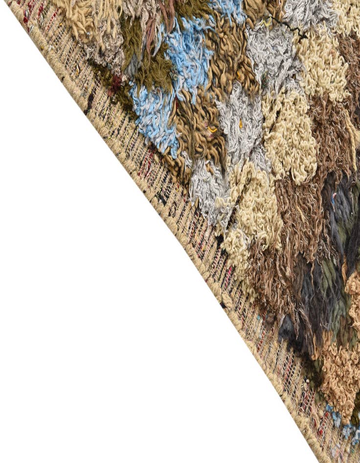 Detail image of 4' 4 x 14' 9  Hand Knotted Moroccan Wool Runner Rug