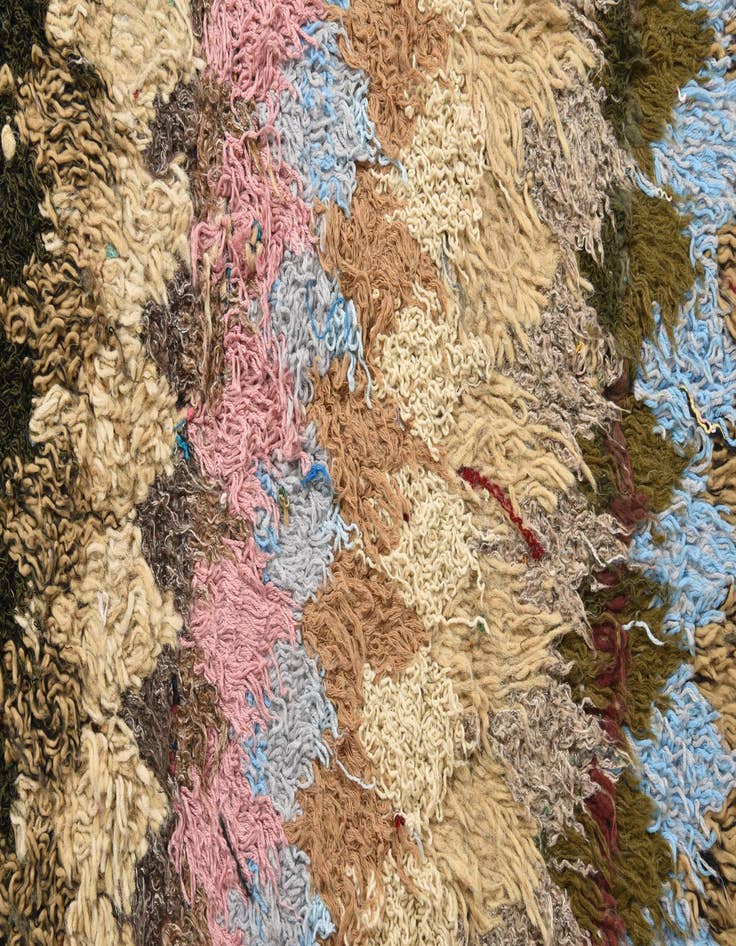 Detail image of 4' 4 x 14' 9  Hand Knotted Moroccan Wool Runner Rug