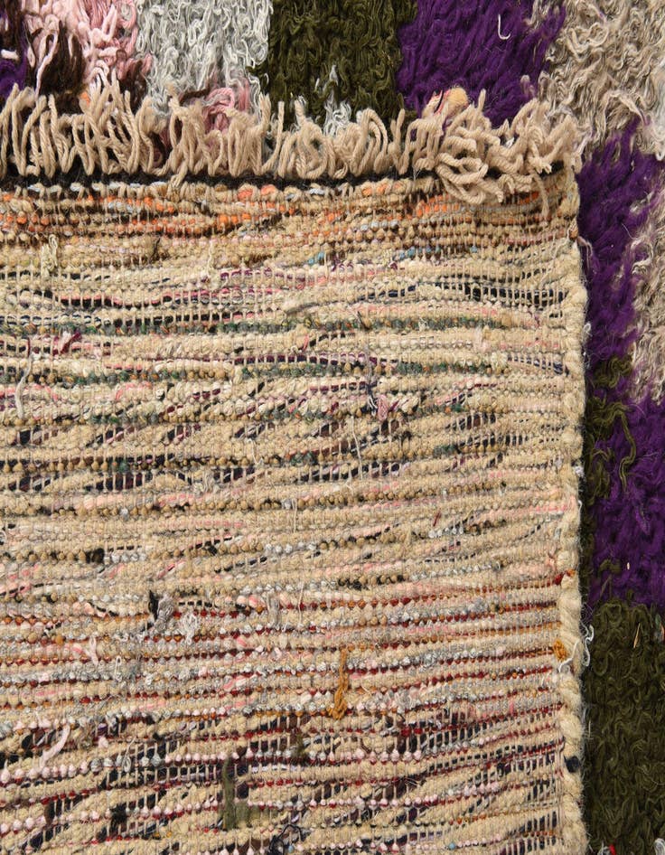Detail image of 4' 4 x 14' 9  Hand Knotted Moroccan Wool Runner Rug