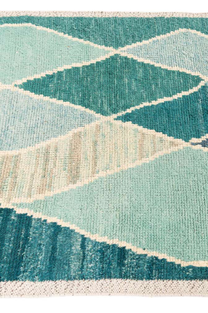 3' x 13' 9 Hand Knotted Moroccan Wool Runner Rug