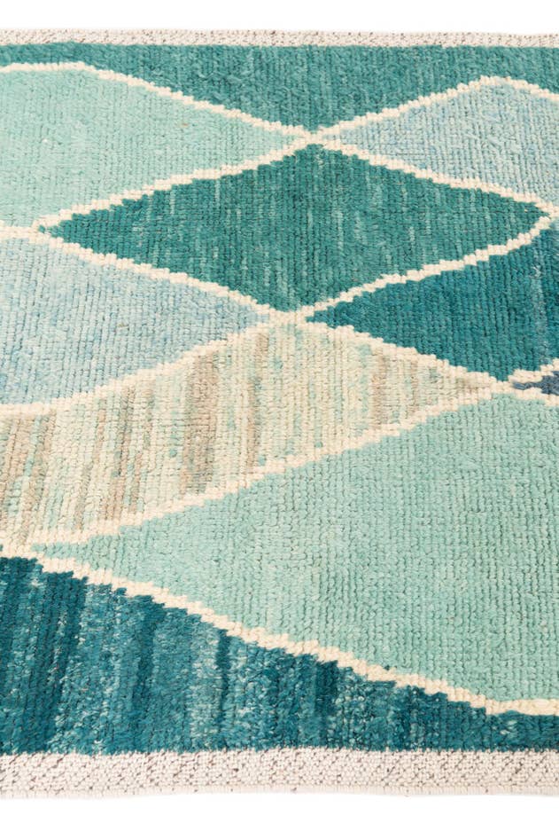 Detail image of 3' x 13' 9 Hand Knotted Moroccan Wool Runner Rug