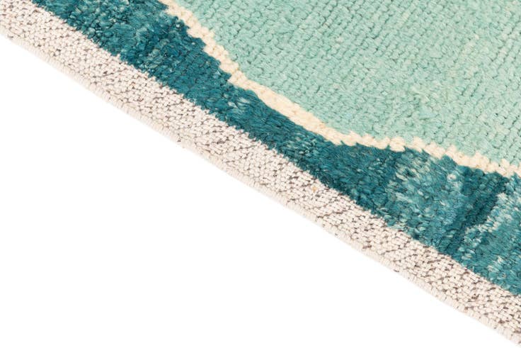 Detail image of 3' x 13' 9 Hand Knotted Moroccan Wool Runner Rug