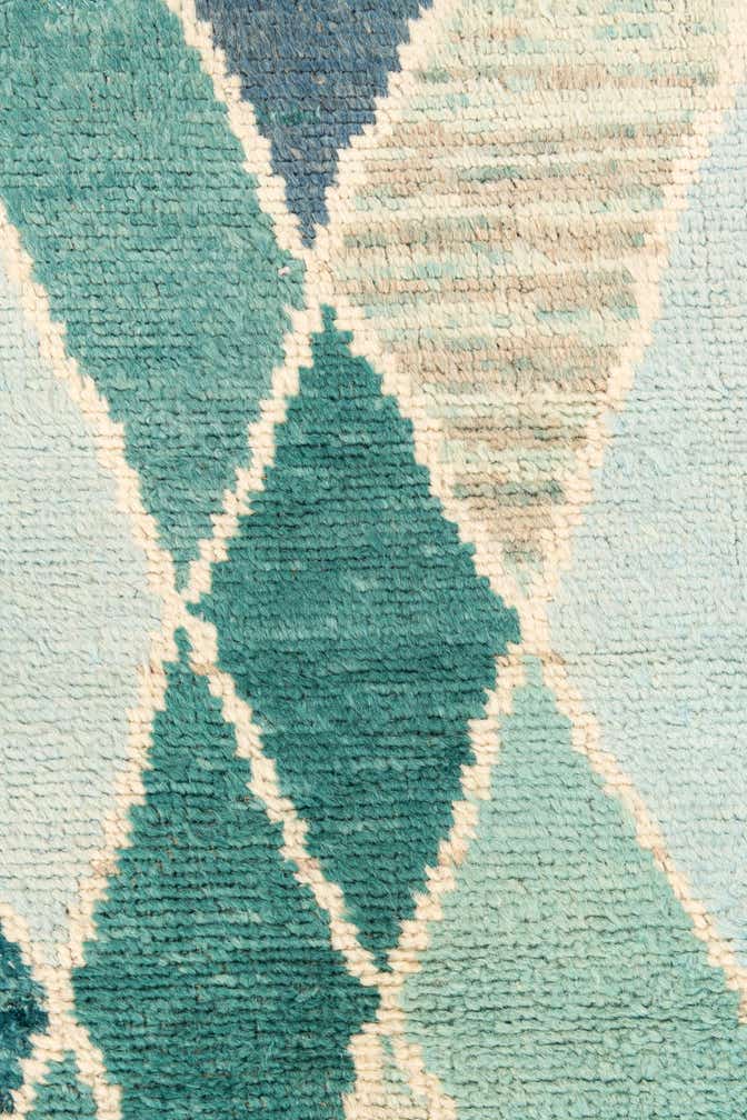 3' x 13' 9 Hand Knotted Moroccan Wool Runner Rug