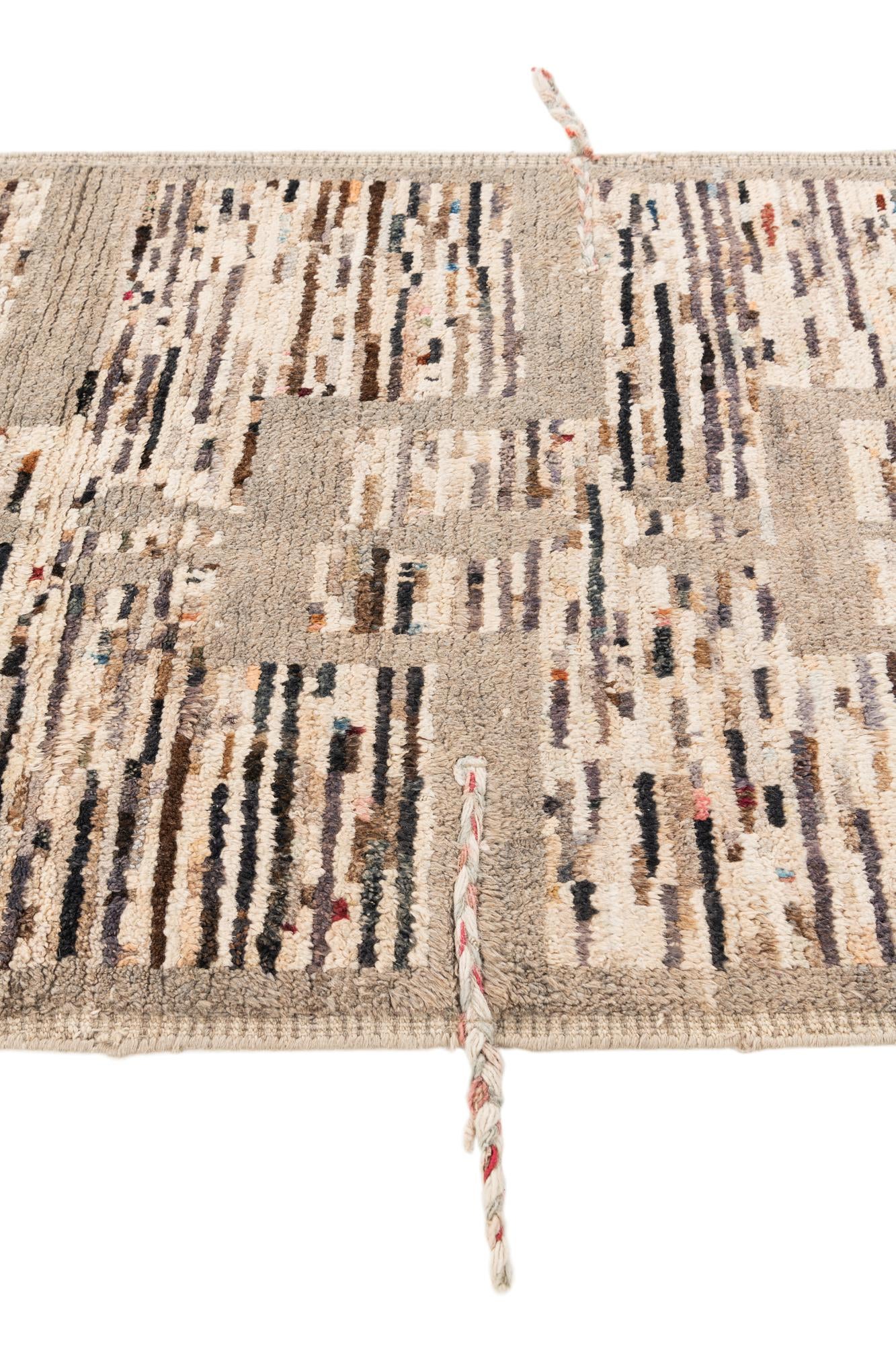 2' 10 x 10' 1 Hand Knotted Moroccan Wool Runner Rug