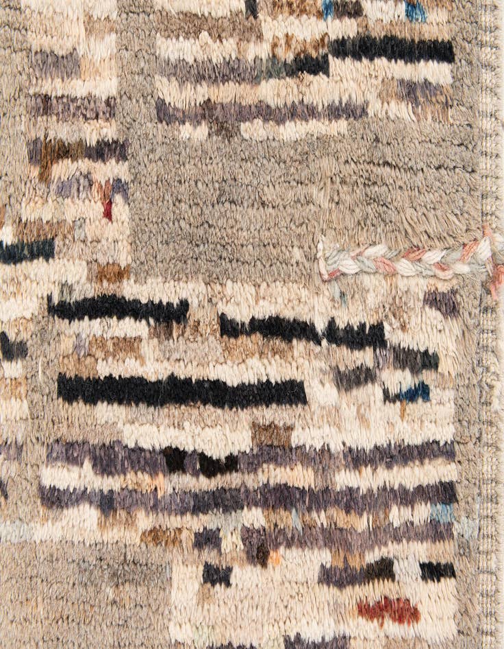 Detail image of 2' 10 x 10' 1  Hand Knotted Moroccan Wool Runner Rug