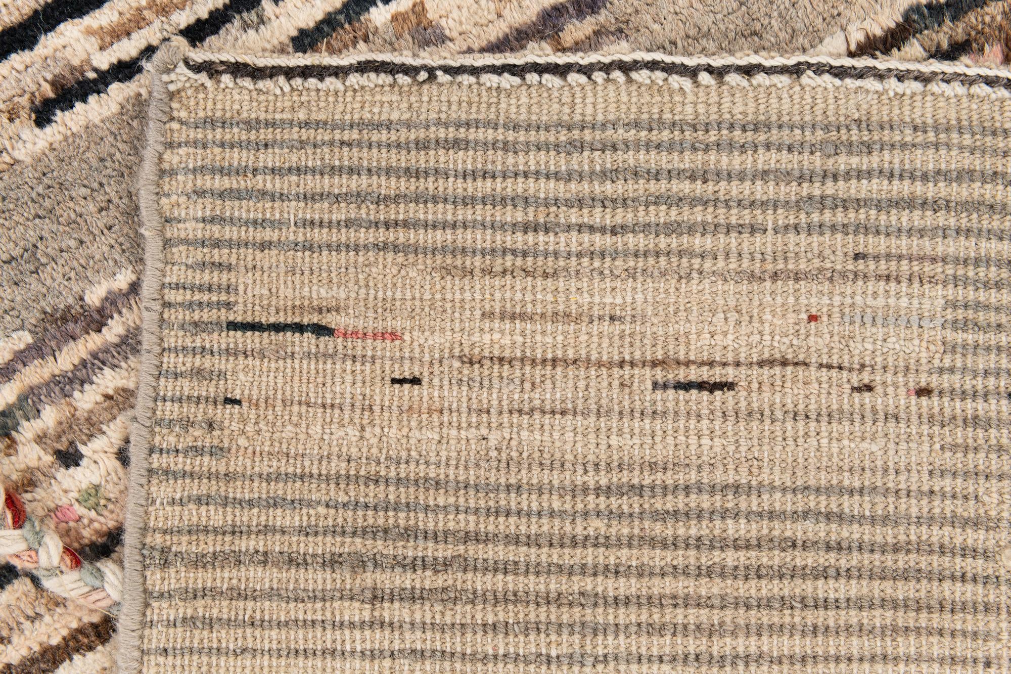 2' 10 x 10' 1 Hand Knotted Moroccan Wool Runner Rug