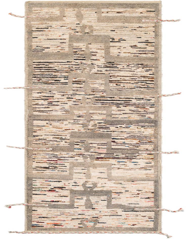 Detail image of 2' 10 x 10' 1 Hand Knotted Moroccan Wool Runner Rug