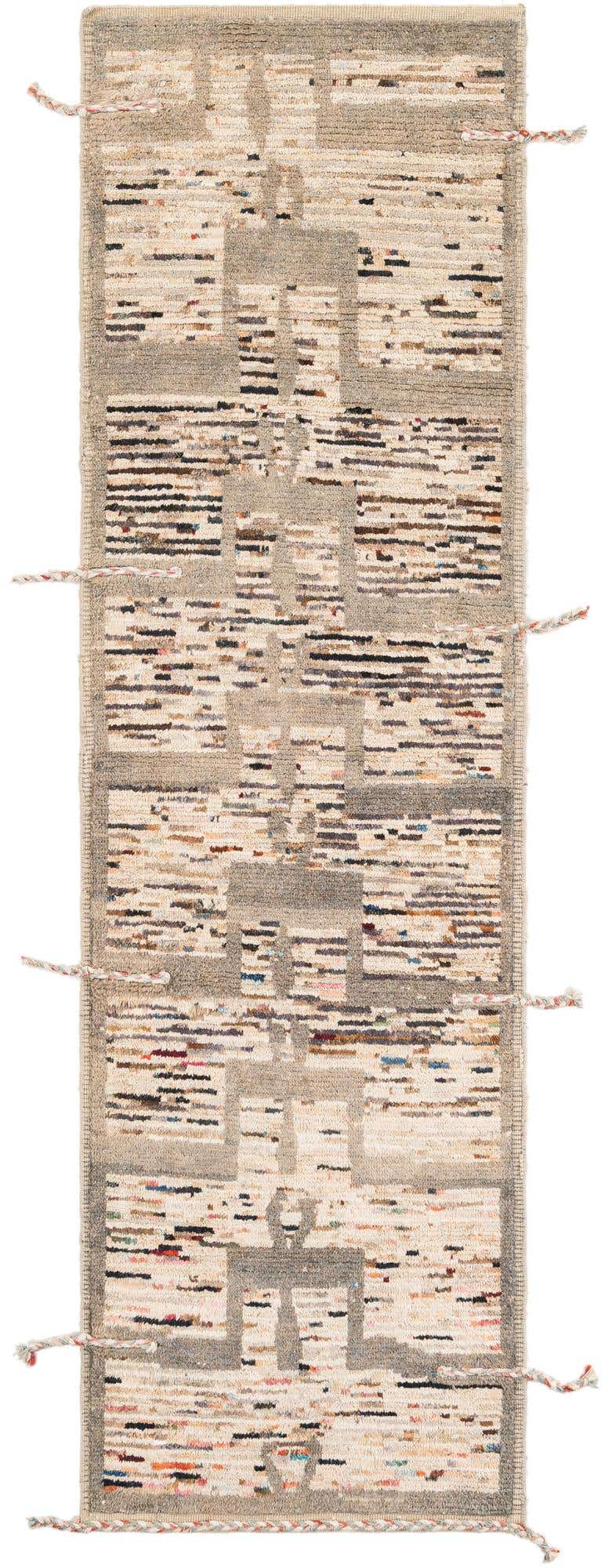 2' 10 x 10' 1 Hand Knotted Moroccan Wool Runner Rug