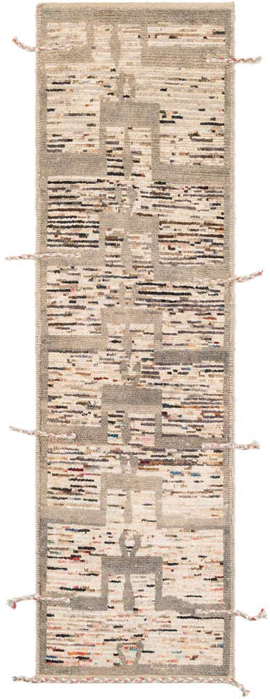 2' 10 x 10' 1 Hand Knotted Moroccan Wool Runner Rug
