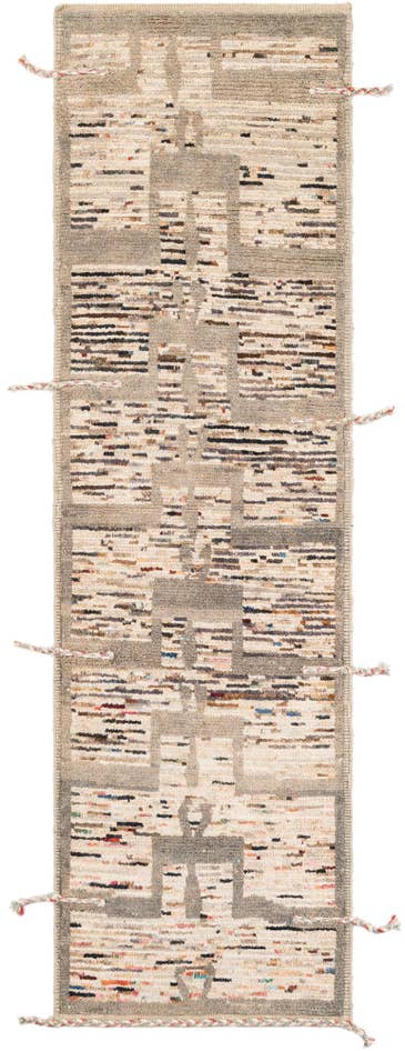 Detail image of 2' 10 x 10' 1 Hand Knotted Moroccan Wool Runner Rug