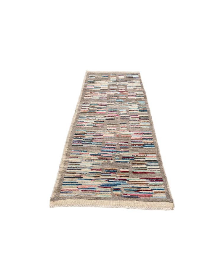 Detail image of 3' x 8' Hand Knotted Moroccan Wool Runner Rug