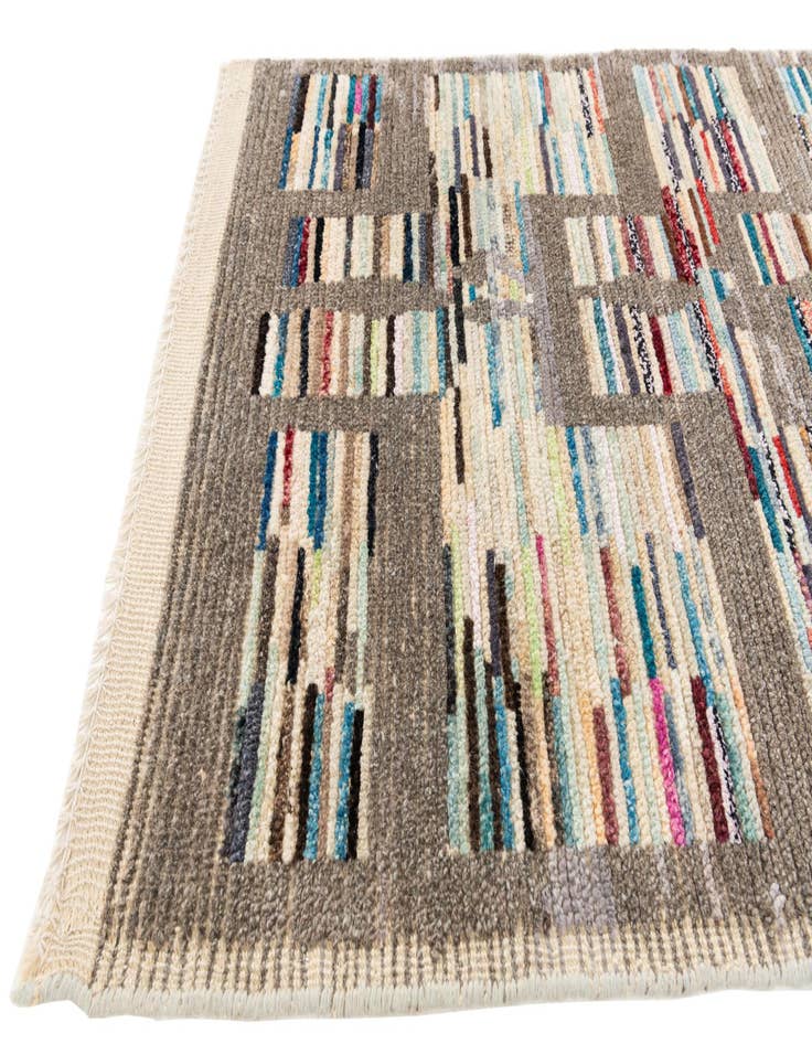 Detail image of 3' x 8' Hand Knotted Moroccan Wool Runner Rug