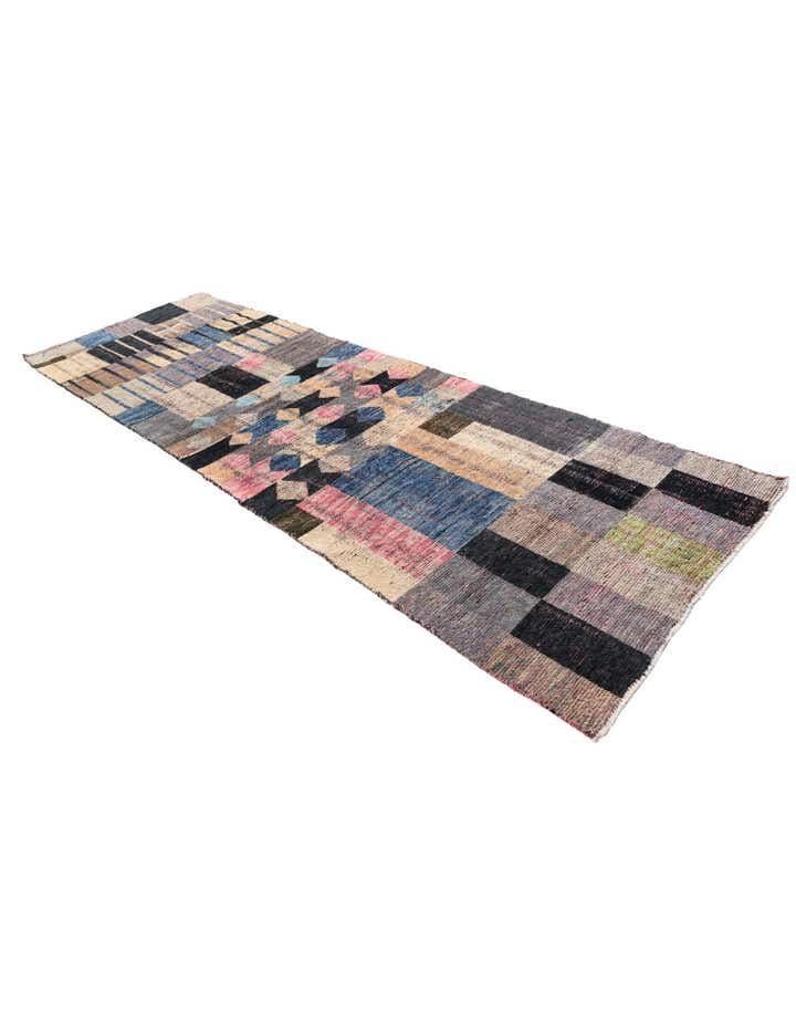 3' 10 x 11' 9 Hand Knotted Moroccan Wool Runner Rug