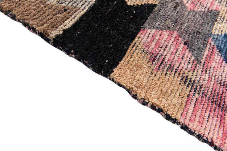 Detail image of 3' 10 x 11' 9 Hand Knotted Moroccan Wool Runner Rug