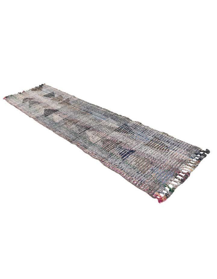 2' 6 x 9' 5 Hand Knotted Moroccan Wool Runner Rug