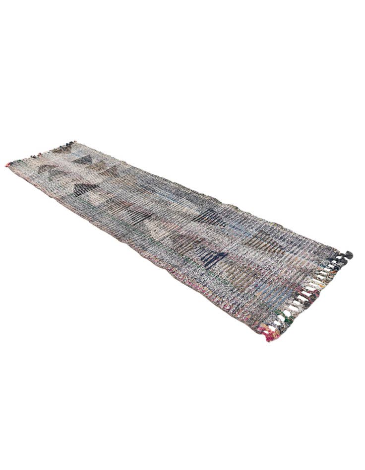 Detail image of 2' 6 x 9' 5 Hand Knotted Moroccan Wool Runner Rug