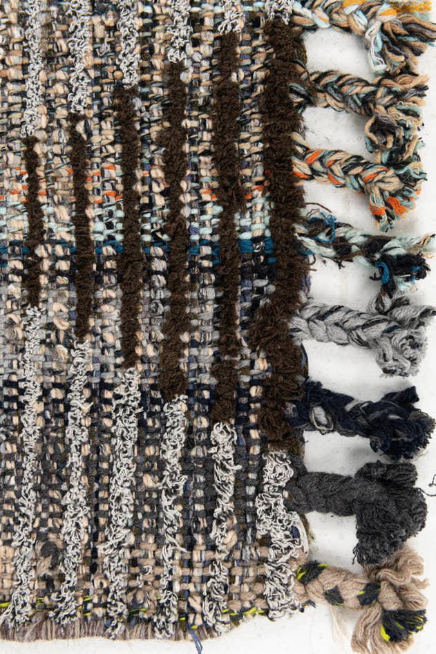 Detail image of 2' 6 x 9' 5 Hand Knotted Moroccan Wool Runner Rug