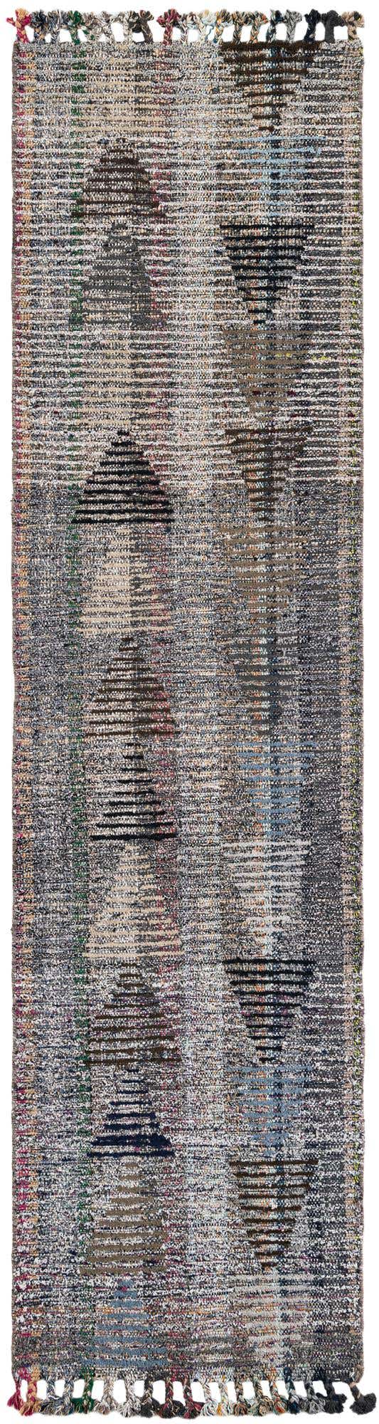 2' 6 x 9' 5 Hand Knotted Moroccan Wool Runner Rug