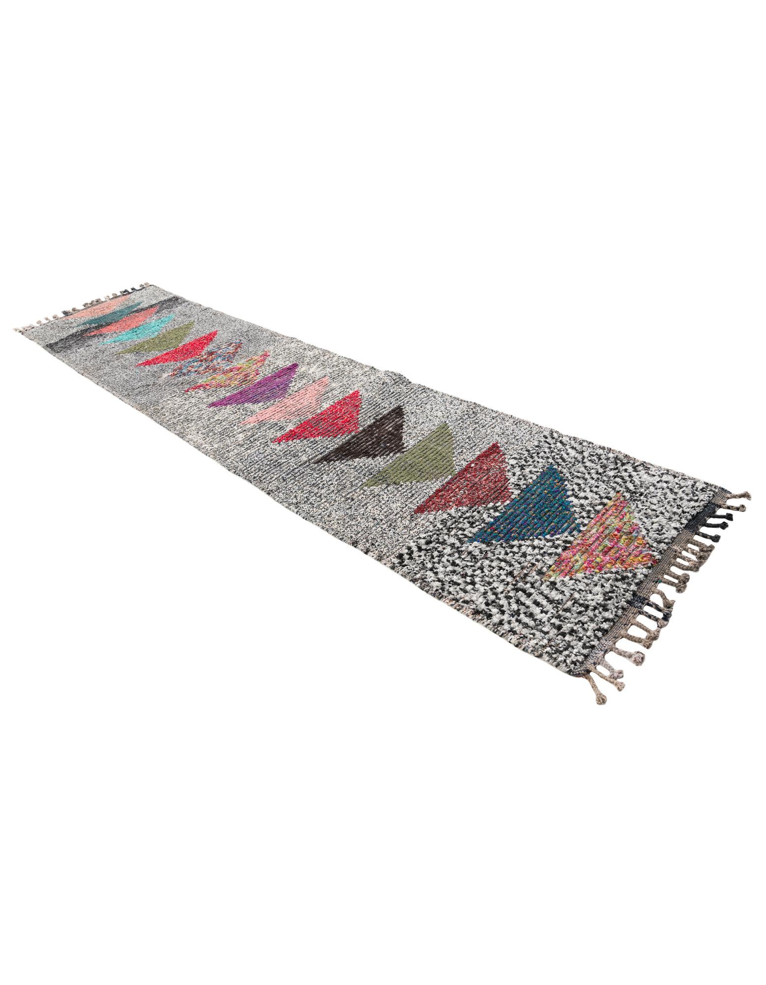 2' 10 x 12' 4 Hand Knotted Moroccan Wool Runner Rug