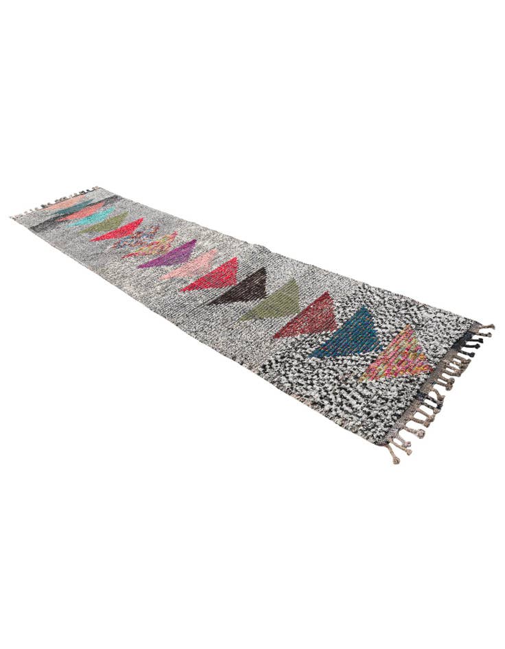 Detail image of 2' 10 x 12' 4 Hand Knotted Moroccan Wool Runner Rug