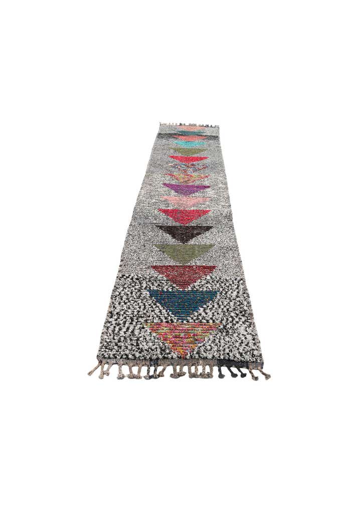 2' 10 x 12' 4 Hand Knotted Moroccan Wool Runner Rug