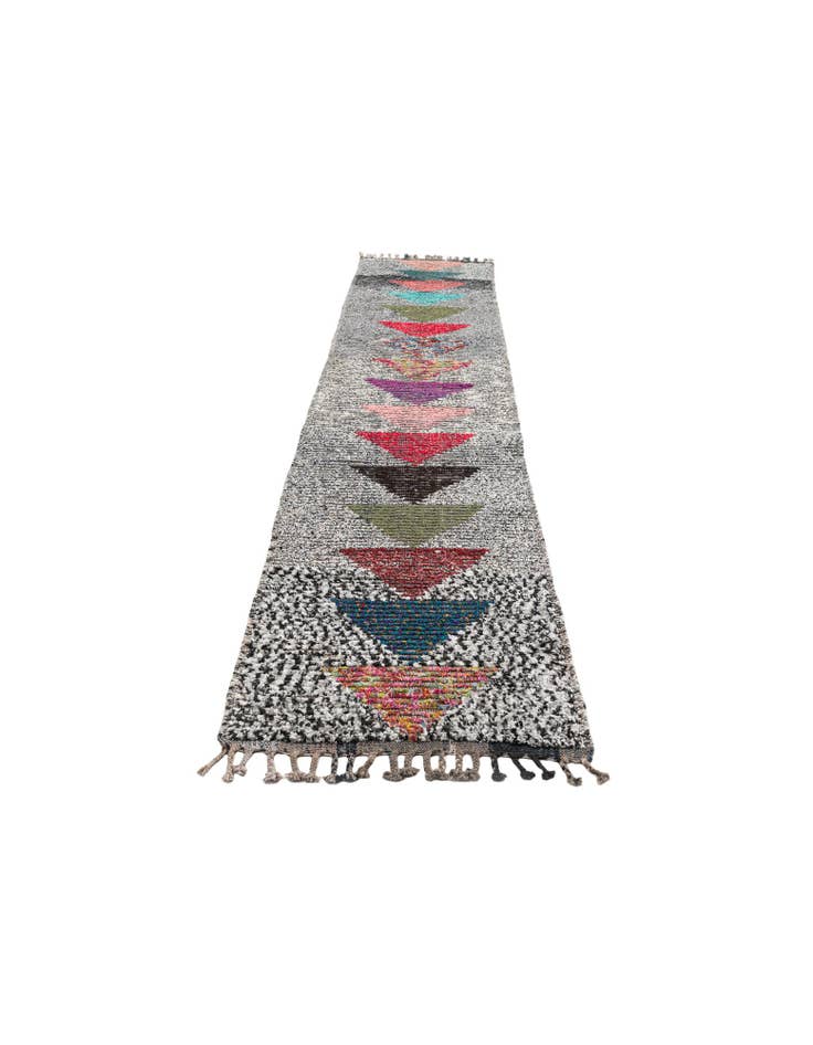Detail image of 2' 10 x 12' 4 Hand Knotted Moroccan Wool Runner Rug