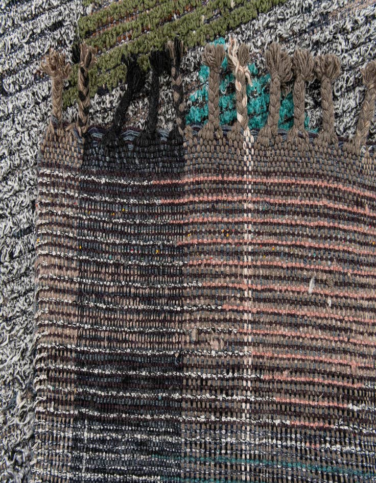 Detail image of 2' 10 x 12' 4  Hand Knotted Moroccan Wool Runner Rug