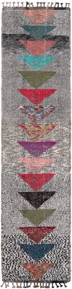 Detail image of 2' 10 x 12' 4 Hand Knotted Moroccan Wool Runner Rug