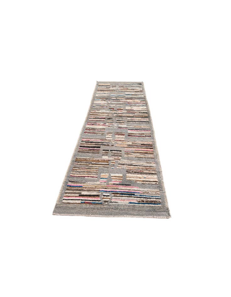 Detail image of 2' 10 x 8' 4 Hand Knotted Moroccan Wool Runner Rug