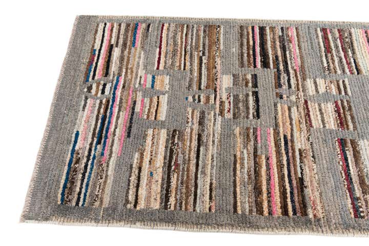 2' 10 x 8' 4 Hand Knotted Moroccan Wool Runner Rug