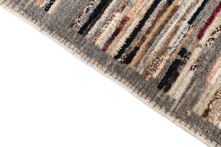 Detail image of 2' 10 x 8' 4 Hand Knotted Moroccan Wool Runner Rug