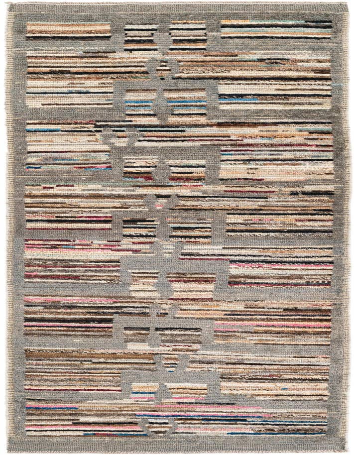 Detail image of 2' 10 x 8' 4 Hand Knotted Moroccan Wool Runner Rug