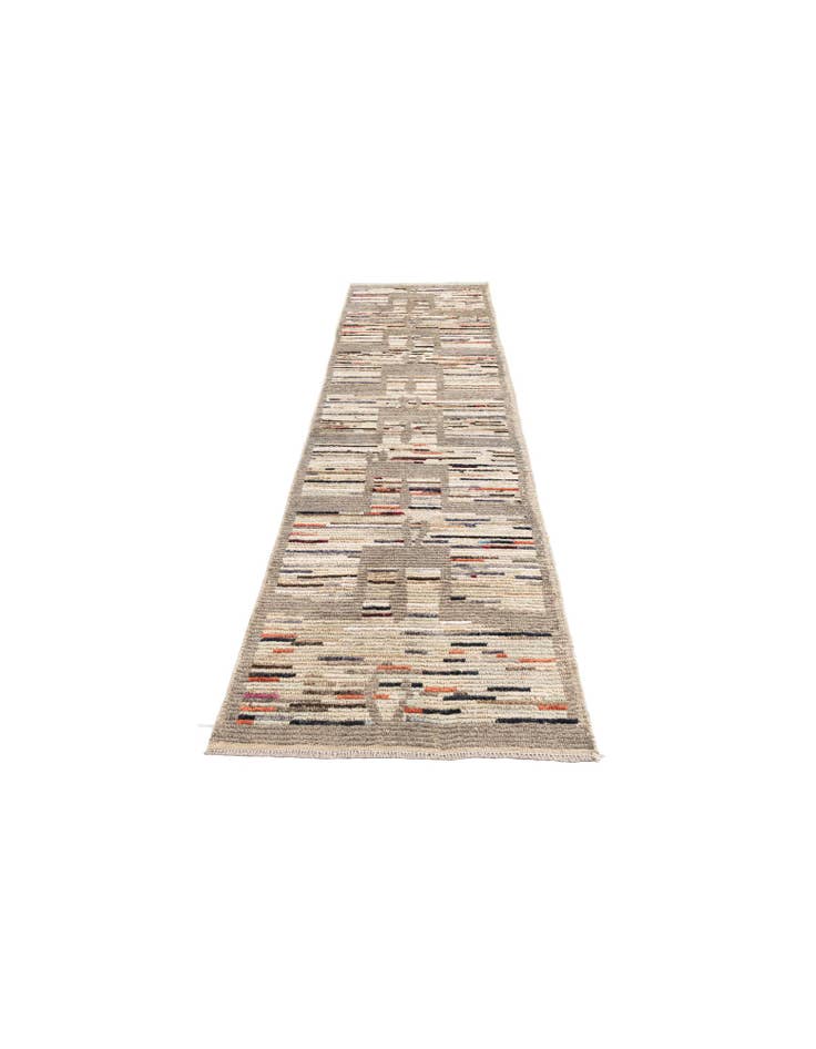 Detail image of 2' 10 x 9' 10  Hand Knotted Moroccan Runner Rug