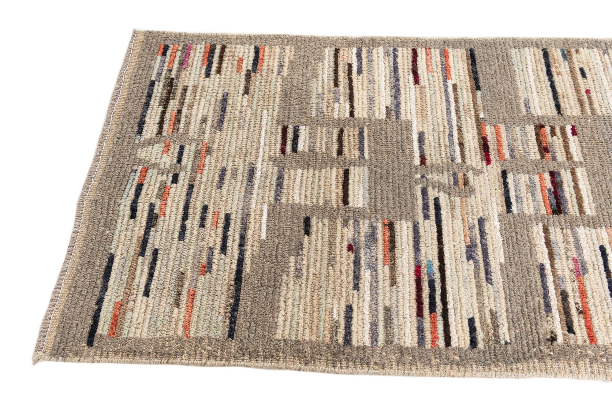 2' 10 x 9' 10 Hand Knotted Moroccan Runner Rug