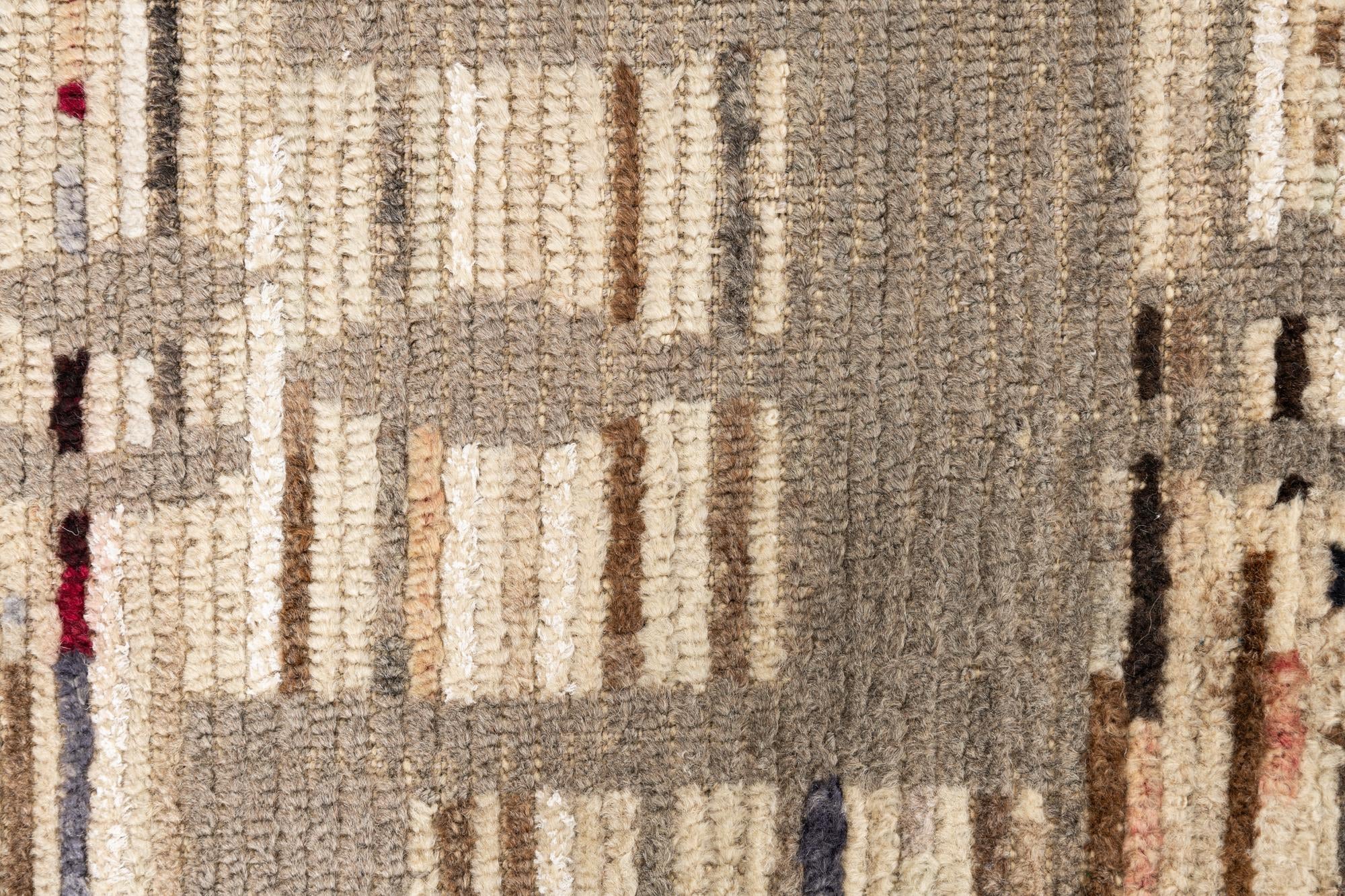 2' 10 x 9' 10 Hand Knotted Moroccan Runner Rug