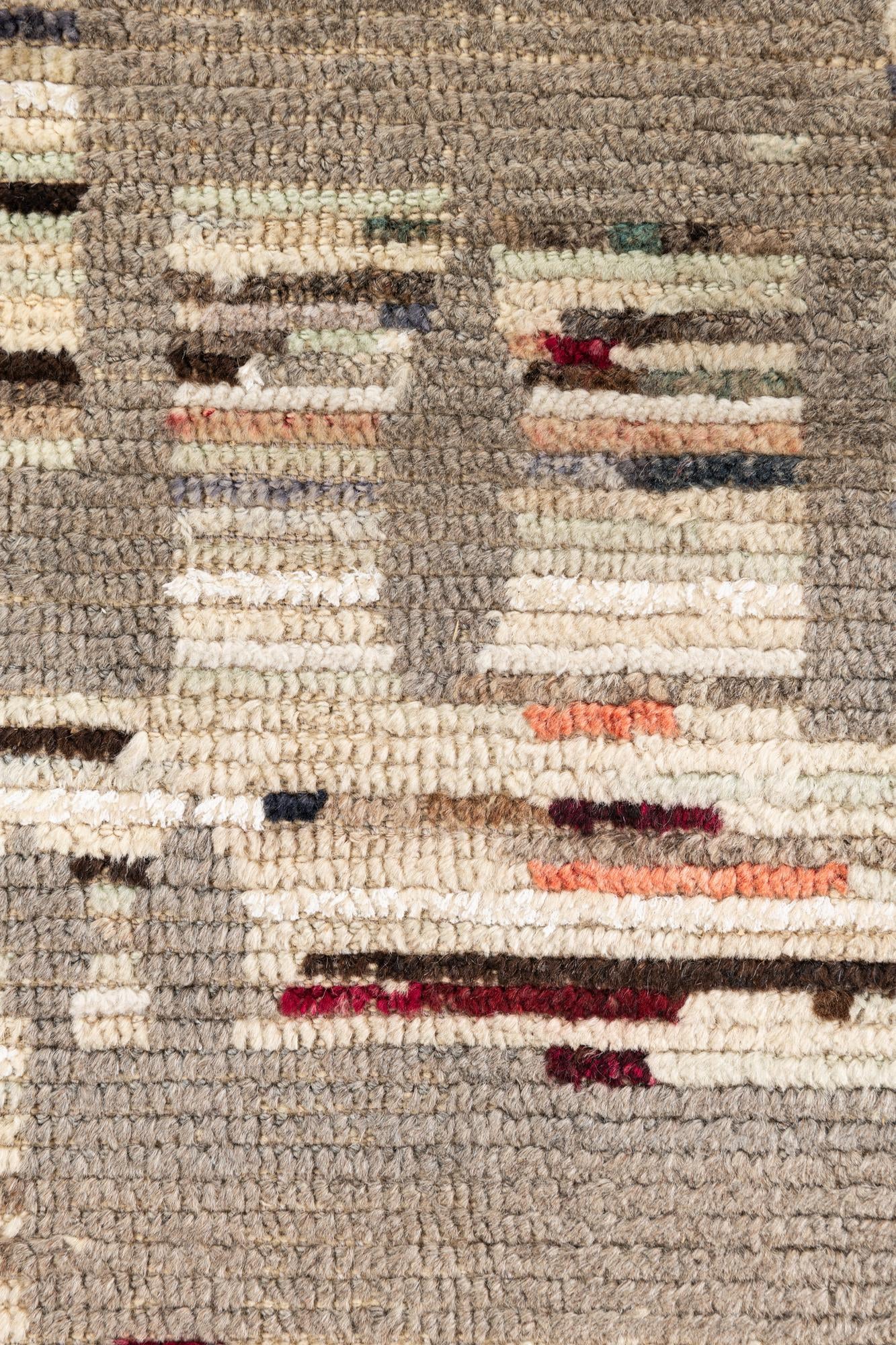 2' 10 x 9' 10 Hand Knotted Moroccan Runner Rug