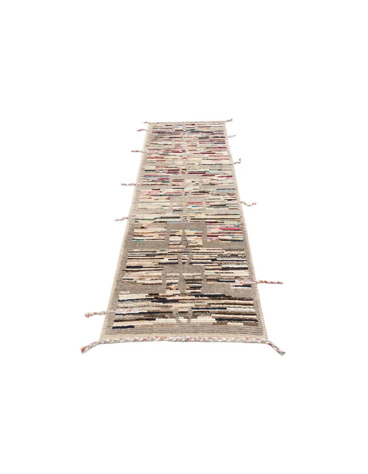 Detail image of 2' 10 x 8' 2  Hand Knotted Moroccan Runner Rug