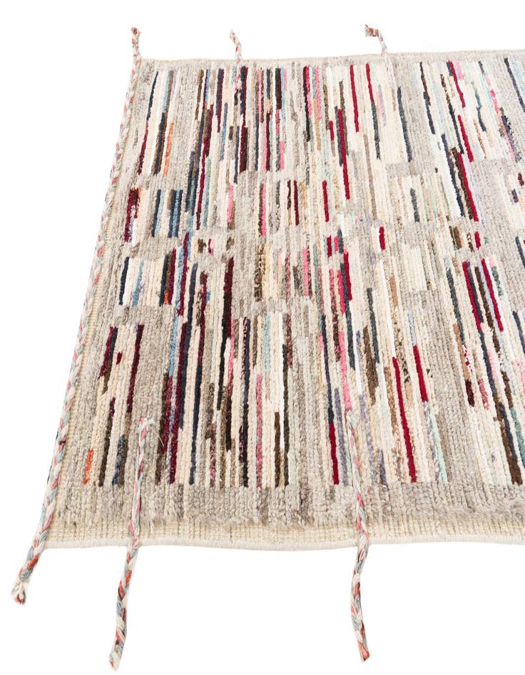 Detail image of 2' 10 x 8' 2  Hand Knotted Moroccan Runner Rug