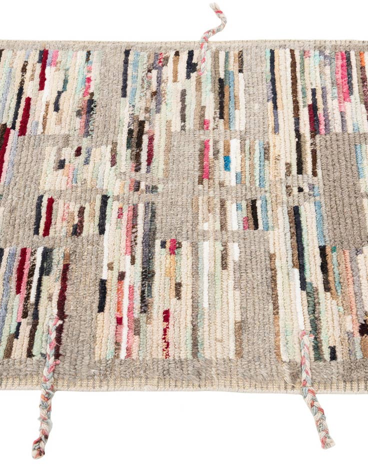 Detail image of 2' 10 x 8' 2  Hand Knotted Moroccan Runner Rug