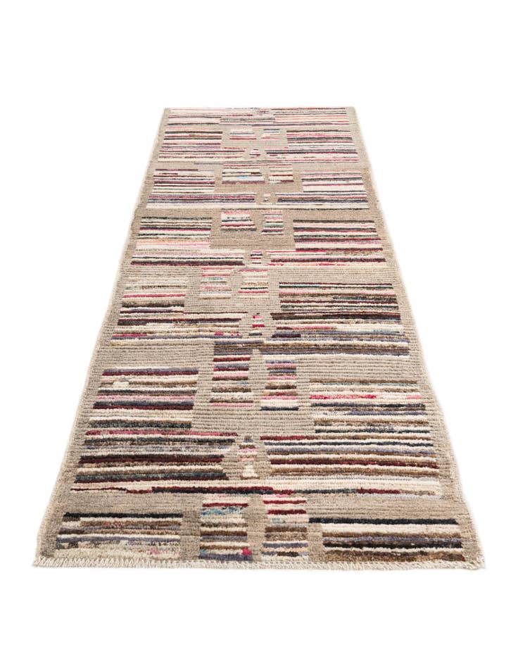 Detail image of 2' 10 x 7' 9 Hand Knotted Moroccan Wool Runner Rug