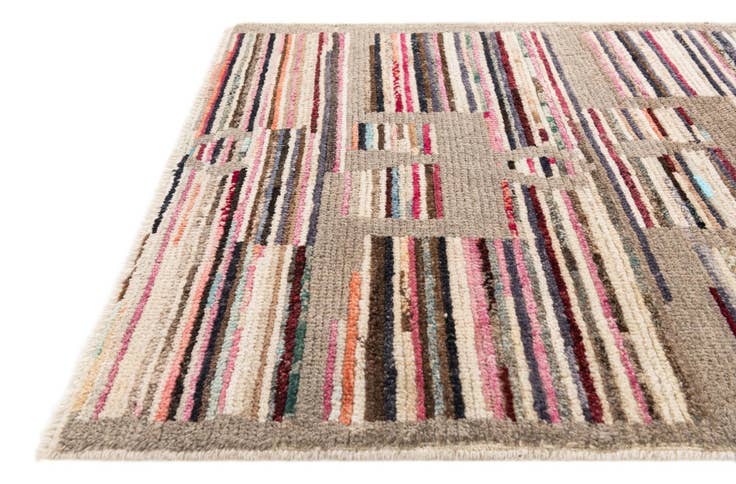 Detail image of 2' 10 x 7' 9 Hand Knotted Moroccan Wool Runner Rug