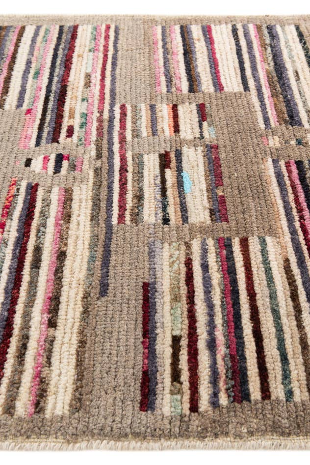 Detail image of 2' 10 x 7' 9 Hand Knotted Moroccan Wool Runner Rug