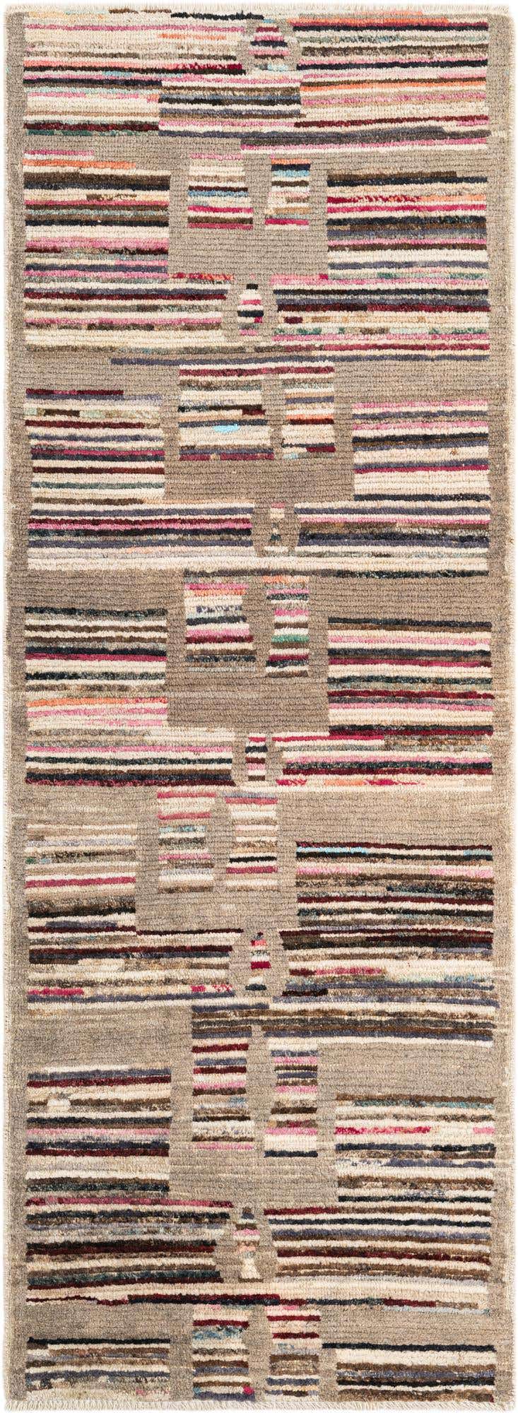 2' 10 x 7' 9 Hand Knotted Moroccan Wool Runner Rug