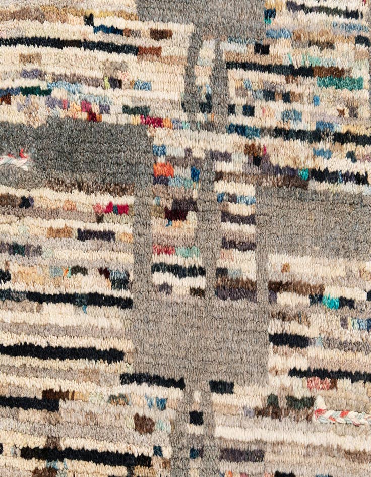 Detail image of 2' 9 x 10'  Hand Knotted Moroccan Wool Runner Rug